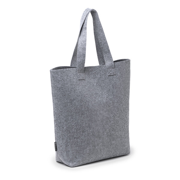 Bolsa de fieltro reciclado personalizada con diseño vigoré y asas reforzadas