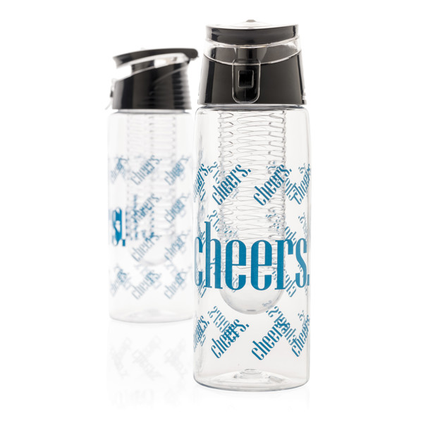 XD Collection infuser bottle, 700 ml, tritan - Transparent / Grey