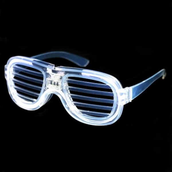 Party LED glasses with grid - WHITE