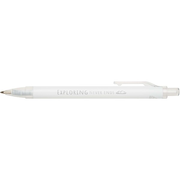 Spectrum A5 recycled notebook and ballpoint pen set - White