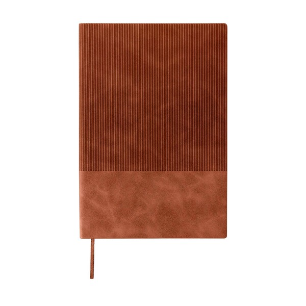 Notebook Elian | Recycled synthetic leather | A5 | Lined - brown
