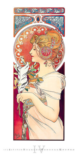 Nástěnný kalendář Alfons Mucha 2027