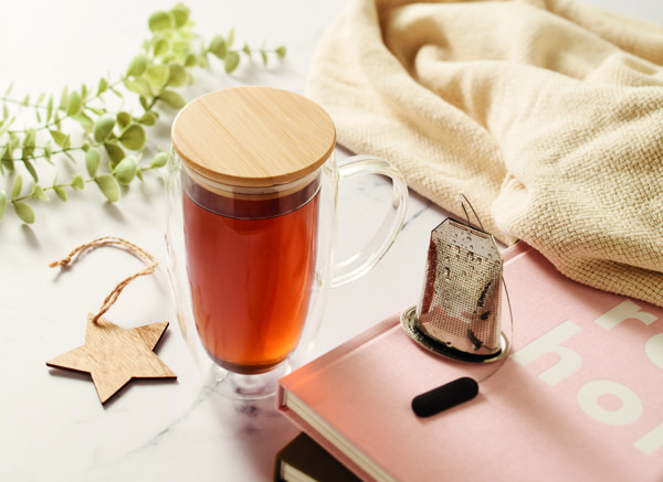 Double wall glass mug 450ml Existing Name