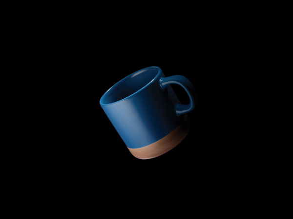 Mug 300ml en céramique émaillée - Bleu