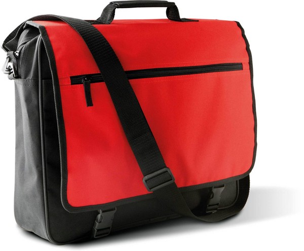 Torba za dokumente s prednjim poklopcem - Black / Red