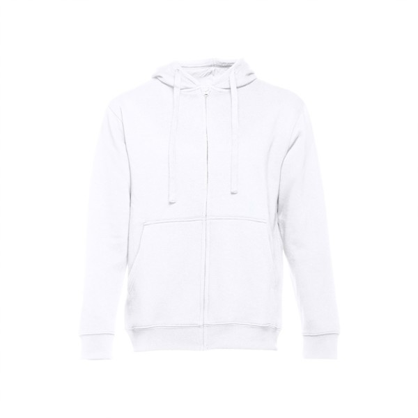 THC AMSTERDAM WH. Men's hooded full zipped sweatshirt - White / XXL