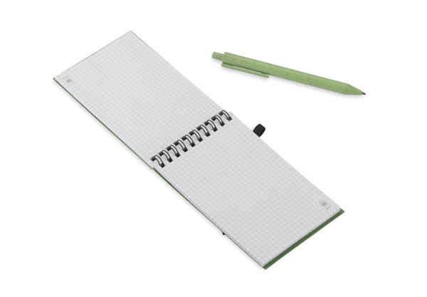 Notebook with pen TRESA A6 - green