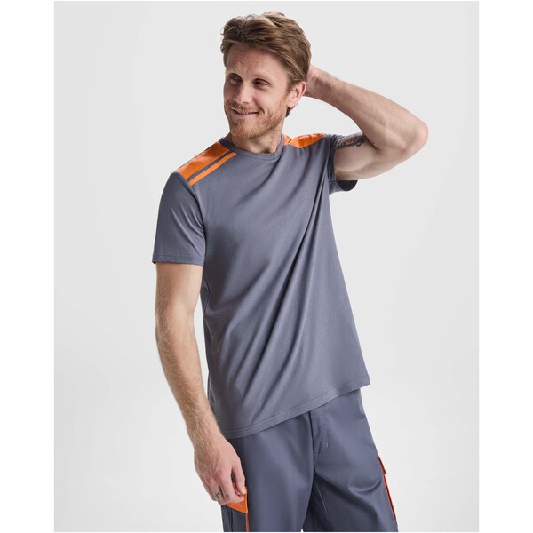 T-shirt a maniche corte da uomo in tessuto da 160 g/m² Expedition - Piombo / Nero / L