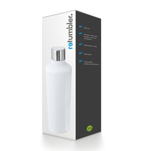 Thermo Drinking Bottle STEELONE - white