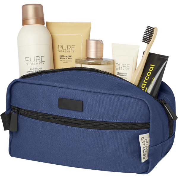 Pochette pour accessoires de voyage Joey de 3,5 L en toile recyclée certifiée GRS - Marine
