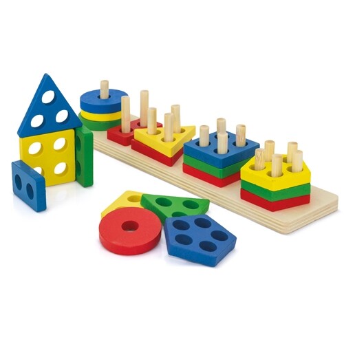 WOODEN GEOMETRICAL PUZZLE BOARD "DIDACTIC"