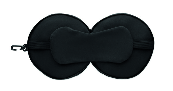 Utazópárna és alvómaszk szett Soft Nuit - Fekete