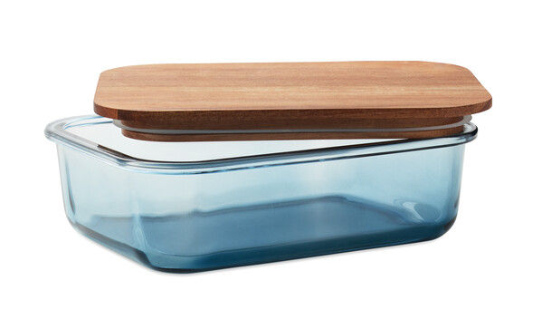 Szklany lunchbox 800ml Vitrio Lunch - Przezroczysty niebieski