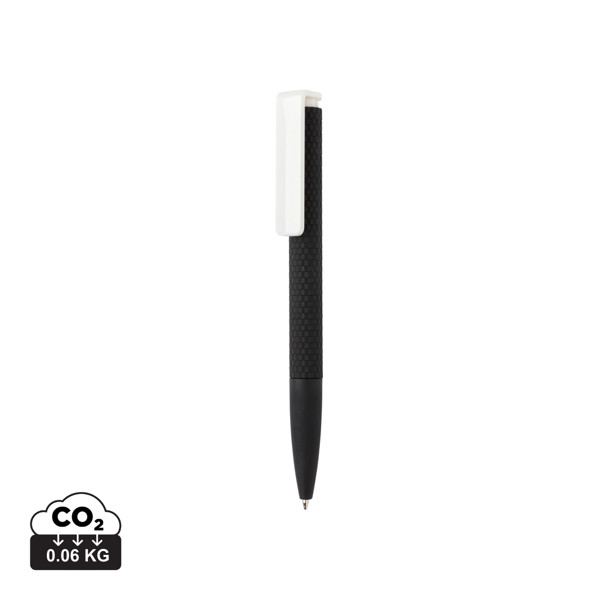 Stylo X7 finition gomme - Noir / Blanc