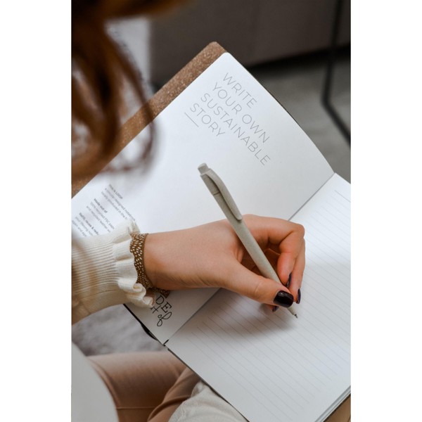 Recycled Leather Refillable Paper Notebook A5 - Black