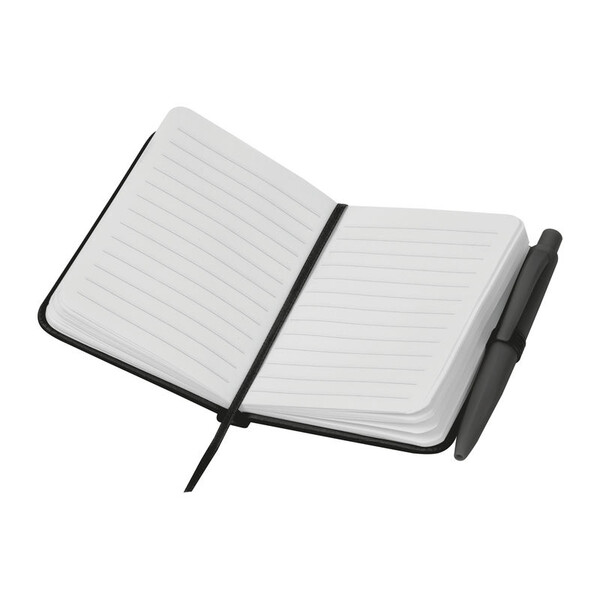 A7 Notebook with Ballpoint Pen San Antonio - Black