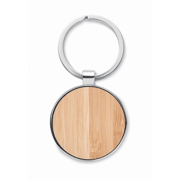 MB - Round key ring metal bamboo Ballarat