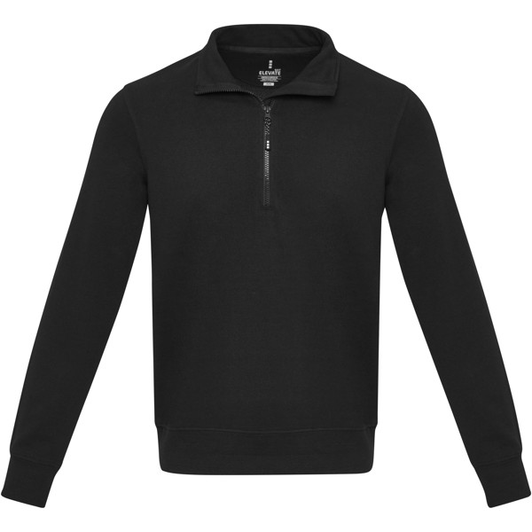 Sweater unisexe Aware™ recyclé à fermeture quart de zip - Noir / 2XS