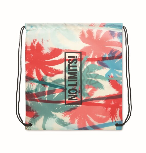 Full colour polyester drawstring bag - 36x40cm