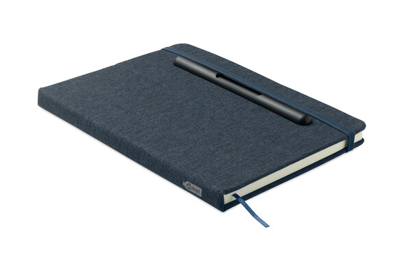 Cahier A5 support de téléphone Rinbook - Bleu Marine