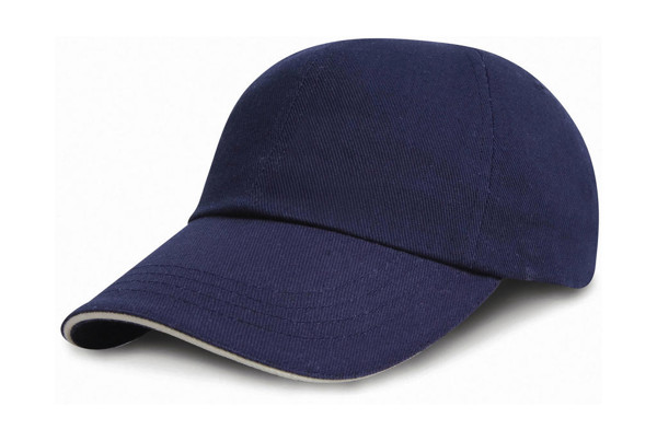 Junior Brushed Cotton Cap - Black / Red / ONE SIZE