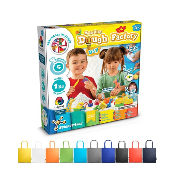 Modeling Dough Factory Kit II. Vzdělávací hra dodáváno se skládací dárkovou taškou 190T - Bílá