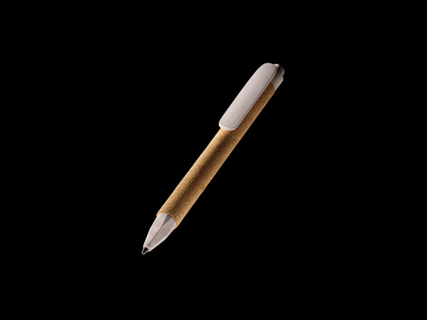 Write wheatstraw and cork pen - White