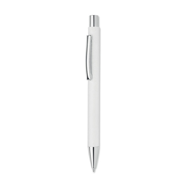 Recycled paper push ball pen Olympia - White