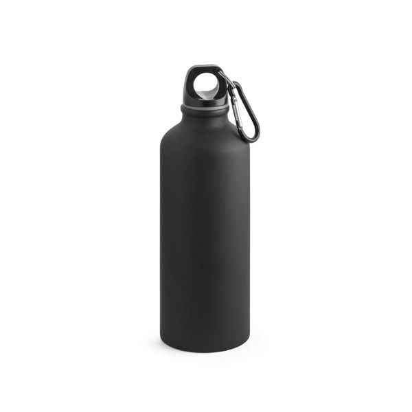 COLLINA. Aluminium bottle with carabiner 540 mL - Black