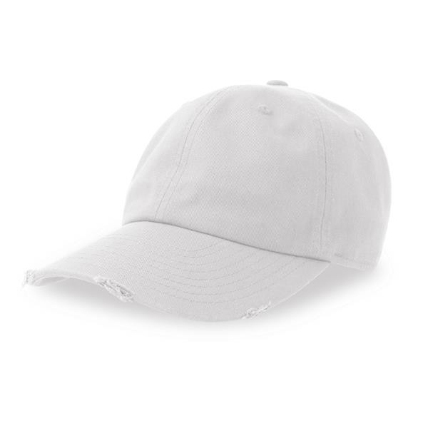 Boné Dad Hat Destroyed-S,100% Algodão - Branco