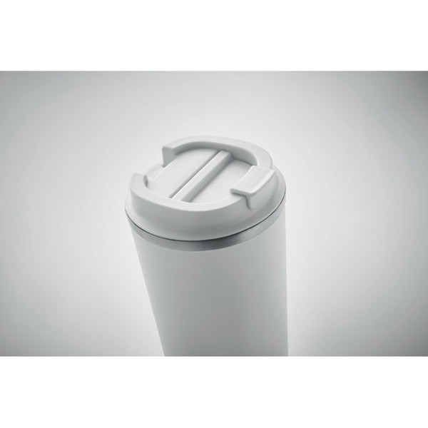 Double wall tumbler 510 ml Brace + - White