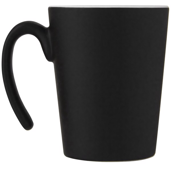 Oli 360 ml Keramikbecher mit Henkel - weiss / schwarz