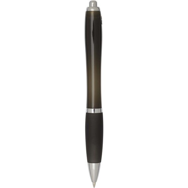Nash RCS recycled plastic ballpoint pen with coloured barrel and grip (black ink) - Black