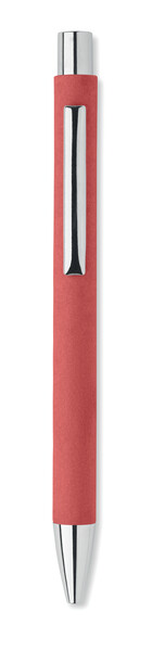 Recycled paper push ball pen Olympia - Red
