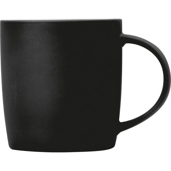 Rubberized ceramic mug ULF - Black