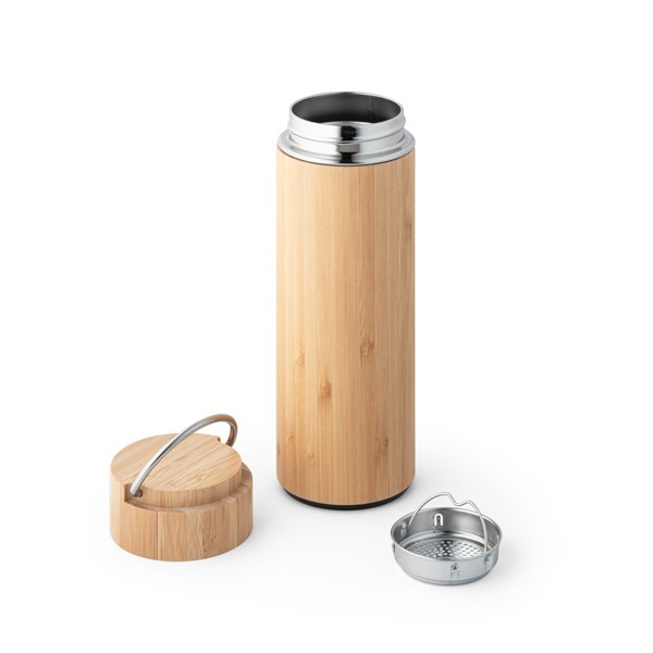 SOW. Thermos 440mL en bambou et acier inox