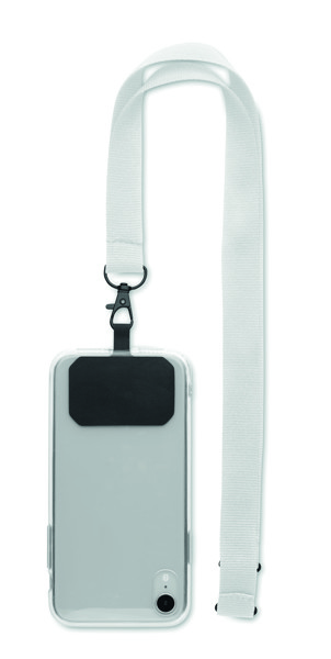 Phone holder lanyard Ameste - White