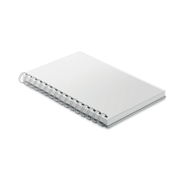 A5 RPET notebook recycled lined Anotate - White