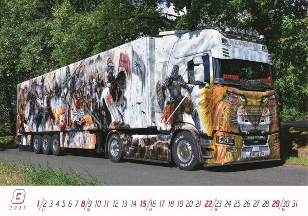 Nástenný Kalendár Trucks 2027