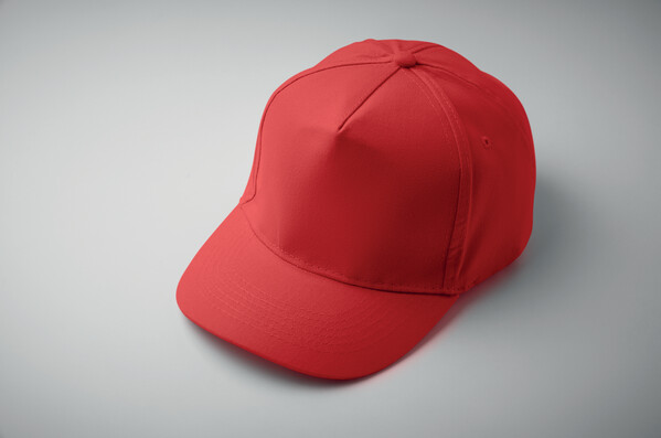 Casquette 5 panneaux 180 gr Sunny - Rouge