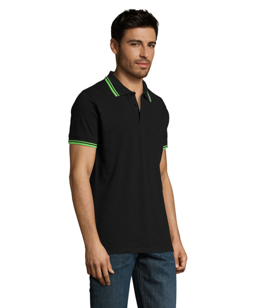 PASADENA polo uomo 200g Pasadena Men - Nero / LimeL