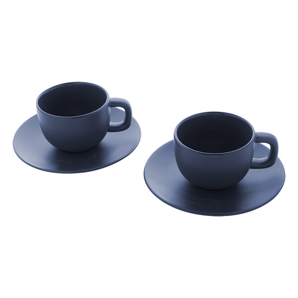 Zestaw filiżanek do cappuccino Caturra Plus - Ciemnoniebieski