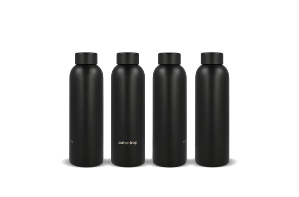 Waterdrop Stainless Steel Bottle with Steel Cap 600ml