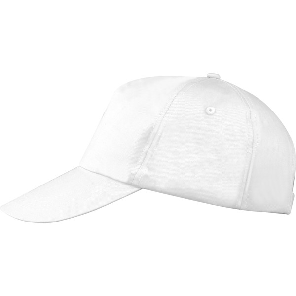 MEGAN Vászon baseball sapka, 5 panel - White