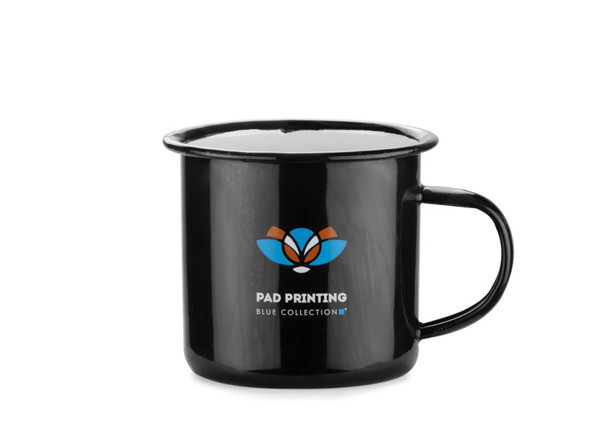 Enameled mug EMAL 300 ml - black