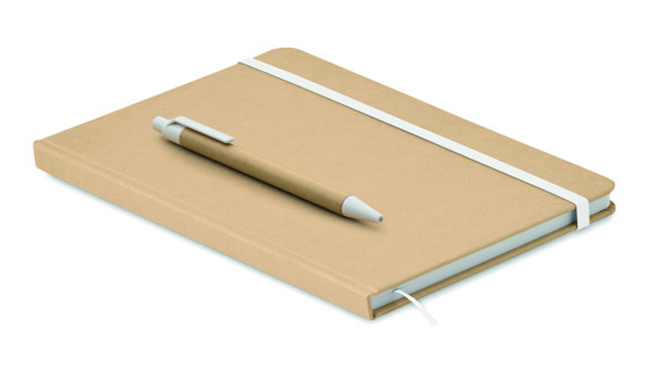 Carnet A5 en carton recyclé Caratil - Blanc