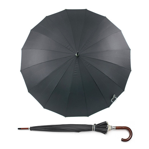 Umbrella EVITA with 16 ribs - black