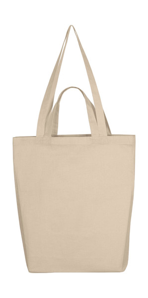 Double Handle Gusset Bag - Natural / ONE SIZE