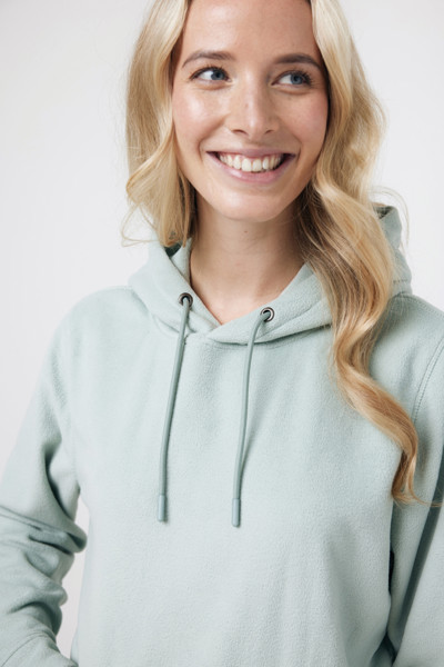 Iqoniq Trivor recycled polyester microfleece hoodie - Iceberg Green / XS