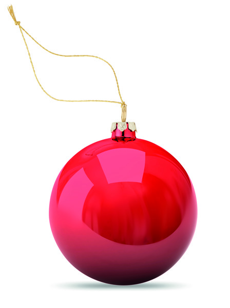 Happy Ball Christmas bauble 6 cm PP - Red